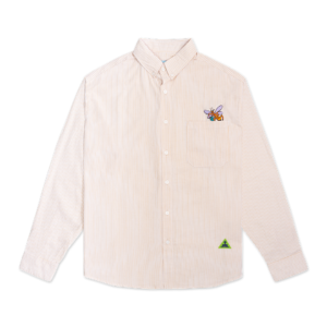 PEACE BUZZ LONG SHIRT - MUSTARD STRIPES